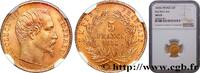 FRANKREICH 5 francs or Napoléon III, tête nue, petit module, ZWEITES KAISERREICH Paris 1854 (14mm, 1,61g, 6h) -