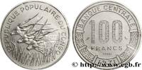 REPUBLIK KONGO Essai de 100 Francs type “Banque Centrale”, antilo REPUBLIK KONGO Paris 1971 (25mm, g, h) -