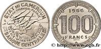 KAMERUN Essai de 100 Francs Etat du Cameroun, commémoratio KAMERUN Paris 1966 (25mm, g, 6h) -