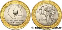GABUN 4500 Francs CFA carte du Gabon et goutte d’eau GABUN 2005 (26,1mm, g, h) -