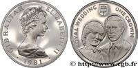 GIBRALTAR 1 Crown Proof Mariage de Charles et Diana GIBRALTAR 1981 (38,61mm, 28,28g, 12h) -
