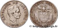 KOLUMBIEN 50 Centavos emblème Simon Bolivar KOLUMBIEN Birmingham 1915 (30mm, 12,30g, 6h) -