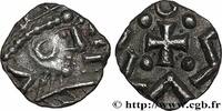 FRANKREICH Sceat à la tête casquée, série D, type 2c ENGLAND - ANGELSASSCHE Frise, Domburg (Pays-Bas) c. 710-760 (12mm, 0,92g, 3h) -