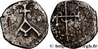 FRANKREICH Denier au A et à la croix MÜNZEN DES MEROWINGISCHER - UNBEKANNT Bourges, Poitiers, Tours (?) VIIIe siècle (10,5mm, 1,04g, 12h) -