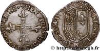 FRANKREICH Quart d'écu de Navarre NAVARRE-BEARN - HENRY III Saint-Palais 1585 (31mm, 9,66g, 12h) -