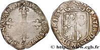 FRANKREICH Quart d'écu de Navarre NAVARRE-BEARN - HENRY III Saint-Palais 1589 (29,5mm, 9,51g, 2h) -