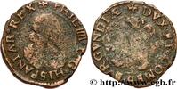 FRANKREICH Double denier COUNTRY OF BURGUNDY - PHILIPPE IV OF SPAIN Dole n.d. (19mm, 2,43g, 2h) -