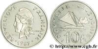 NEUKALEDONIEN Essai de 10 Francs Marianne / voilier NEUKALEDONIEN Paris 1967 (24mm, g, 6h) -