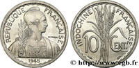 FRANZÖSISCHE-INDOCHINA 10 Centièmes FRANZÖSISCHE-INDOCHINA Paris 1945 (23mm, g, 6h) -