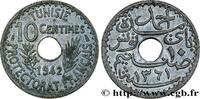 TUNESIEN - Französische Protektorate 10 Centimes AH 1361 TUNESIEN - Französische Protektorate Paris 1942 (21mm, g, 6h) -