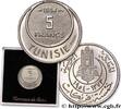 TUNESIEN Essai de 5 Francs TUNESIEN Paris 1954 (17,92mm, 2,30g, 6h) -