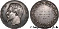 FRANKREICH Médaille de récompense, Corps de musique SECOND EMPIRE 30 - Nîmes 1858 (50,5mm, 66,89g, 12h) -