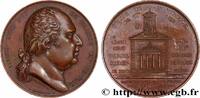 FRANKREICH Médaille, Pose de la première pierre de l’église d ÉGLISES ET CATHÉDRALES 1823 (40,5mm, 37,73g, 12h) -