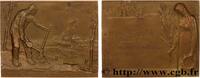 FRANKREICH Plaquette, Union nationale des cheminots TRANSPORTS (TRAINS, BUS, TRAMWAYS, BATEAUX...) 1914-1916 (51mm, 77,81g, 12h) -