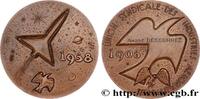FRANKREICH Médaille, Union syndicale des industries aéronauti CONQUÊTE DE L'ESPACE - EXPLORATION SPATIALE 1958 (67,5mm, 126,43g, 12h) -