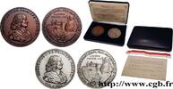FRANKREICH Coffret de deux médailles, Honoré II MONACO 1991 (54,5mm, 242,99g, 12h) -