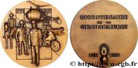 FRANKREICH Médaille, Bicentenaire de la gendarmerie POLICE ET GENDARMERIE 1991 (79,5mm, 271,33g, 12h) -