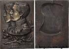 FRANKREICH Plaque, Souvenir des souverains belges BELGIQUE - ROYAUME DE BELGIQUE - ALBERT Ier 1916-1917 (163mm, 543,89g, 12h) -