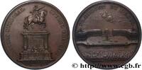 FRANKREICH Médaille de la Place de la Bourse et de la statue LOUIS XV DIT LE BIEN AIMÉ 33 - Bordeaux 1733 (59,5mm, 107,35g, 12h) -