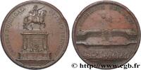 FRANKREICH Médaille de la Place de la Bourse et de la statue LOUIS XV DIT LE BIEN AIMÉ 33 - Bordeaux 1733 (59,5mm, 120,07g, 12h) -