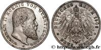 ALLEMAGNE - ROYAUME DE WURTEMBERG GUILLAUME II 3 Mark ALLEMAGNE - ROYAUME DE WURTEMBERG GUILLAUME II Stuttgart 1909 (33mm, 16,68g, 12h) -