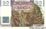 FRANKREICH 50 Francs LE VERRIER FRANKREICH 50 Francs LE VERRIER 1947 fST+ -