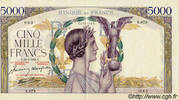 FRANKREICH 5000 Francs VICTOIRE Impression à plat FRANKREICH 5000 Francs VICTOIRE Impression à plat 1942 VZ to fST -