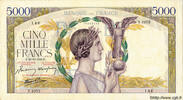 FRANKREICH 5000 Francs VICTOIRE Impression à plat FRANKREICH 5000 Francs VICTOIRE Impression à plat 1942 VZ+ -