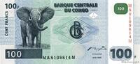 DEMOKRATISCHE REPUBLIK KONGO 100 Francs DEMOKRATISCHE REPUBLIK KONGO 100 Francs 2000 ST -