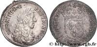 FRANKREICH Douzième d'écu, portrait apollinien LOUIS XIV THE SUN KING Aix-en-Provence 1664 (20mm, 2,21g, 6h) -