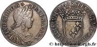 FRANKREICH Demi-écu, portrait à la mèche longue LOUIS XIV THE SUN KING Saint-Lô 1648 (31,5mm, 13,55g, 6h) -