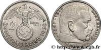 DEUTSCHLAND 2 Reichsmark Maréchal Paul von Hindenburg DEUTSCHLAND Vienne 1938 (25mm, 7,96g, 12h) -
