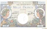 FRANKREICH 1000 Francs COMMERCE ET INDUSTRIE FRANKREICH 1000 Francs COMMERCE ET INDUSTRIE 1940 fST+ -