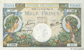 FRANKREICH 1000 Francs COMMERCE ET INDUSTRIE FRANKREICH 1000 Francs COMMERCE ET INDUSTRIE 1941 fVZ -
