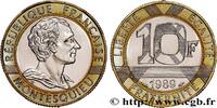 FRANKREICH 10 francs Montesquieu FUNFTE FRANZOSISCHE REPUBLIK 1989 (23mm, 6,50g, 6h) -