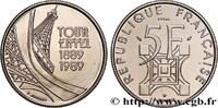 FRANKREICH Essai de 5 francs Tour Eiffel FUNFTE FRANZOSISCHE REPUBLIK Pessac 1989 (29mm, 10g, 6h) -