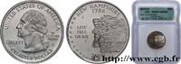 VEREINIGTE STAATEN VON AMERIKA 1/4 Dollar New Hampshire - Silver Proof VEREINIGTE STAATEN VON AMERIKA San Francisco 2000 (24,30mm, 6,25g, 6h) -