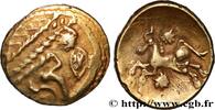 FRANKREICH Statère d'or à l'astre, cheval à gauche GALLIEN - BELGICA - BELLOVACI (Region die Beauvais) Beauvais (60) c. 80-50 AC. (19,5mm, 6,02g, 6h) -