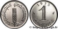 FRANKREICH 1 centime Épi, avec rebord FUNFTE FRANZOSISCHE REPUBLIK Pessac 1975 (15mm, 1,65g, 6h) -