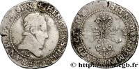 FRANKREICH Quart de franc au col plat HENRY III Saint-Lô 1587 (25,5mm, 3,38g, 3h) -