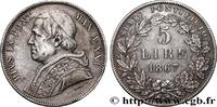 VATIKANSTAAT UND KIRCHENSTAAT 5 Lire Pie IX an XXI an XXI VATIKANSTAAT UND KIRCHENSTAAT Rome 1867 (38mm, 24,85g, 6h) -