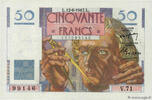 FRANKREICH 50 Francs LE VERRIER FRANKREICH 50 Francs LE VERRIER 1947 fST -