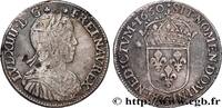 FRANKREICH Demi-écu, portrait à la mèche longue LOUIS XIV THE SUN KING Saint-Lô 1650 (31,5mm, 13,38g, 6h) -