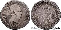 FRANKREICH Quart de franc au col plat HENRY III Paris 1587 (24,5mm, 3,13g, 10h) -