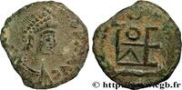 THE END OF EMPIRE(363 AD to 476 AD) Nummus, (PBQ, Æ 4) THEODOSIUS II Constantinople c. 440-450 (12,5mm, 1,03g, 6h) -