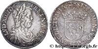 FRANKREICH Demi-écu, portrait à la mèche longue LOUIS XIV THE SUN KING Nantes 1652 (32mm, 13,53g, 6h) -