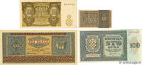 1, 10, 100 et 5000 Kuna Lot 1941 KROATIEN KROATIEN 1, 10, 100 et 5000 Kuna Lot 1941 VZ to fST VZ to fST