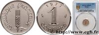 FRANKREICH 1 centime Épi, avec rebord FUNFTE FRANZOSISCHE REPUBLIK Pessac 1977 (15mm, 1,65g, 6h) -