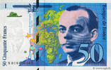 FRANKREICH 50 Francs SAINT-EXUPÉRY modifié FRANKREICH 50 Francs SAINT-EXUPÉRY modifié 1994 VZ -