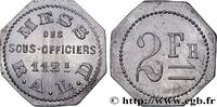 JETONS ET MONNAIES MILITAIRES 2 Francs - Mess des Sous-Officiers (112e) JETONS ET MONNAIES MILITAIRES Angoulême n.d. (24mm, 1,12g, 6h) -